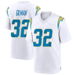 Men's Alohi Gilman Los Angeles Chargers No.32 Game Jersey - White
