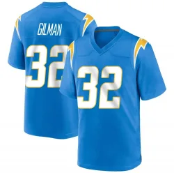 Men's Alohi Gilman Los Angeles Chargers No.32 Game Powder Alternate Jersey - Blue
