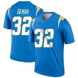 Men's Alohi Gilman Los Angeles Chargers No.32 Legend Powder Jersey - Blue