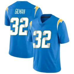 Men's Alohi Gilman Los Angeles Chargers No.32 Limited Powder Vapor Untouchable Alternate Jersey - Blue