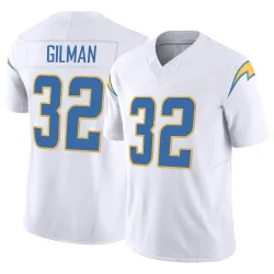Men's Alohi Gilman Los Angeles Chargers No.32 Limited Vapor F.U.S.E. Jersey - White