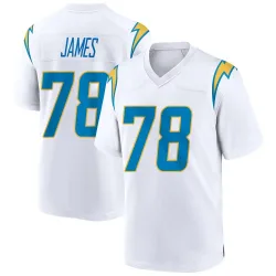Men's Andre James Los Angeles Chargers No.78 Game Jersey - White