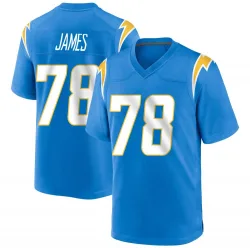 Men's Andre James Los Angeles Chargers No.78 Game Powder Alternate Jersey - Blue