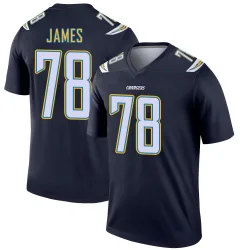 Men's Andre James Los Angeles Chargers No.78 Legend Jersey - Navy
