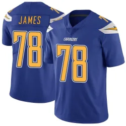 Men's Andre James Los Angeles Chargers No.78 Limited Color Rush Vapor Untouchable Jersey - Royal