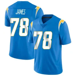 Men's Andre James Los Angeles Chargers No.78 Limited Powder Vapor Untouchable Alternate Jersey - Blue