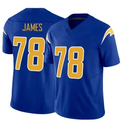 Men's Andre James Los Angeles Chargers No.78 Limited Vapor F.U.S.E. Jersey - Royal