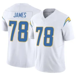 Men's Andre James Los Angeles Chargers No.78 Limited Vapor F.U.S.E. Jersey - White