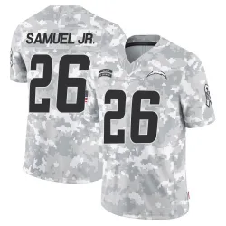 Men's Asante Samuel Jr. Los Angeles Chargers No.26 Limited 2024 Salute to Service Jersey - Arctic Camo