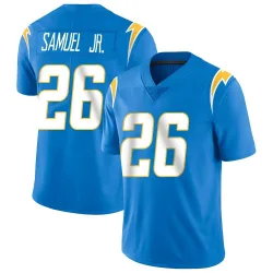 Men's Asante Samuel Jr. Los Angeles Chargers No.26 Limited Powder Vapor Untouchable Alternate Jersey - Blue