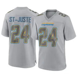 Men's Benjamin St-Juste Los Angeles Chargers No.24 Game Atmosphere Fashion Jersey - Gray