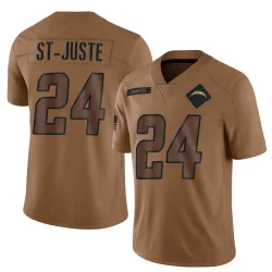 Men's Benjamin St-Juste Los Angeles Chargers No.24 Limited 2023 Salute To Service Jersey - Brown