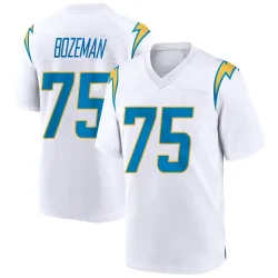 Men's Bradley Bozeman Los Angeles Chargers No.75 Game Jersey - White