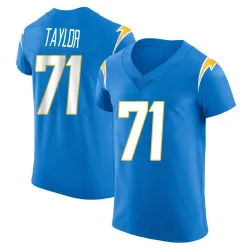 Men's Branson Taylor Los Angeles Chargers No.71 Elite Alternate Vapor Untouchable Jersey - Blue