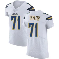 Men's Branson Taylor Los Angeles Chargers No.71 Elite Vapor Untouchable Jersey - White