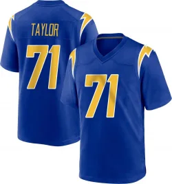 Men's Branson Taylor Los Angeles Chargers No.71 Game 2nd Alternate Jersey - Royal