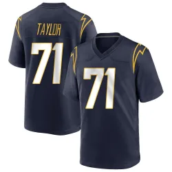 Men's Branson Taylor Los Angeles Chargers No.71 Game Team Color Jersey - Navy