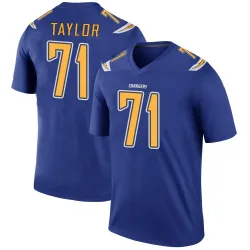 Men's Branson Taylor Los Angeles Chargers No.71 Legend Color Rush Jersey - Royal