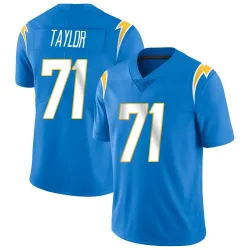 Men's Branson Taylor Los Angeles Chargers No.71 Limited Powder Vapor Untouchable Alternate Jersey - Blue