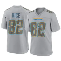 Men's Brenden Rice Los Angeles Chargers No.82 Game Atmosphere Fashion Jersey - Gray