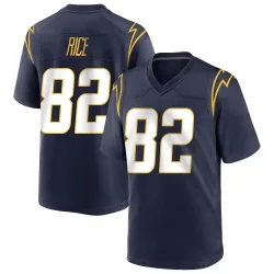 Men's Brenden Rice Los Angeles Chargers No.82 Game Team Color Jersey - Navy