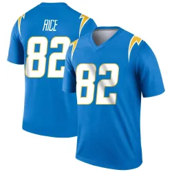 Men's Brenden Rice Los Angeles Chargers No.82 Legend Powder Jersey - Blue