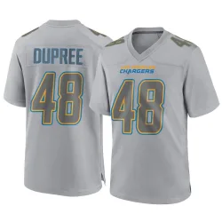 Men's Bud Dupree Los Angeles Chargers No.48 Game Atmosphere Fashion Jersey - Gray