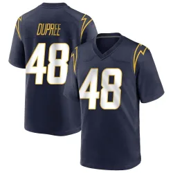 Men's Bud Dupree Los Angeles Chargers No.48 Game Team Color Jersey - Navy