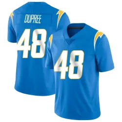 Men's Bud Dupree Los Angeles Chargers No.48 Limited Powder Vapor Untouchable Alternate Jersey - Blue