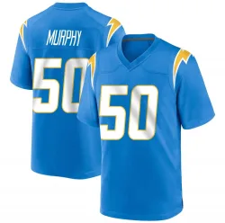 Men's Caleb Murphy Los Angeles Chargers No.50 Game Powder Alternate Jersey - Blue