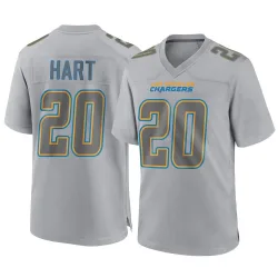 Men's Cam Hart Los Angeles Chargers No.20 Game Atmosphere Fashion Jersey - Gray