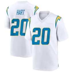 Men's Cam Hart Los Angeles Chargers No.20 Game Jersey - White