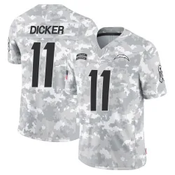 Men's Cameron Dicker Los Angeles Chargers No.11 Limited 2024 Salute to Service Jersey - Arctic Camo