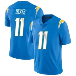 Men's Cameron Dicker Los Angeles Chargers No.11 Limited Powder Vapor Untouchable Alternate Jersey - Blue