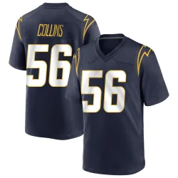 Men's Chris Collins Los Angeles Chargers No.56 Game Team Color Jersey - Navy