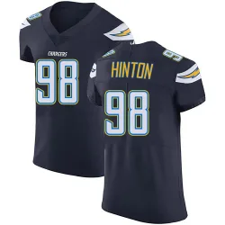 Men's Christopher Hinton Los Angeles Chargers No.98 Elite Team Color Vapor Untouchable Jersey - Navy Blue