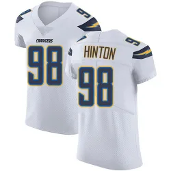 Men's Christopher Hinton Los Angeles Chargers No.98 Elite Vapor Untouchable Jersey - White