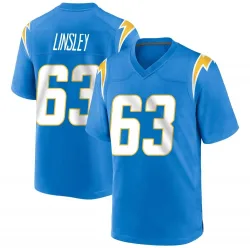 Men's Corey Linsley Los Angeles Chargers No.63 Game Powder Alternate Jersey - Blue