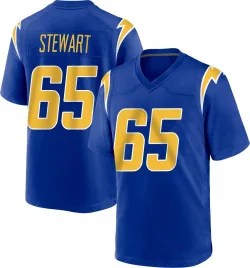 Men's Corey Stewart Los Angeles Chargers No.65 Game 2nd Alternate Jersey - Royal