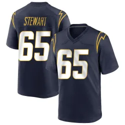 Men's Corey Stewart Los Angeles Chargers No.65 Game Team Color Jersey - Navy