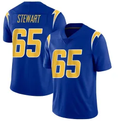 Men's Corey Stewart Los Angeles Chargers No.65 Limited 2nd Alternate Vapor Jersey - Royal