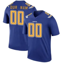 Men's Custom Los Angeles Chargers No.00 Legend Color Rush Jersey - Royal