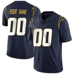 Men's Custom Los Angeles Chargers No.00 Limited Team Color Vapor Untouchable Jersey - Navy