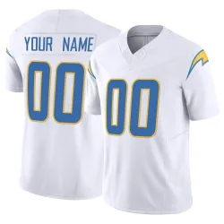 Men's Custom Los Angeles Chargers No.00 Limited Vapor F.U.S.E. Jersey - White