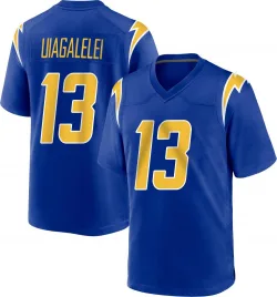 Men's DJ Uiagalelei Los Angeles Chargers No.13 Game 2nd Alternate Jersey - Royal