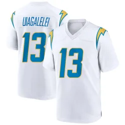 Men's DJ Uiagalelei Los Angeles Chargers No.13 Game Jersey - White