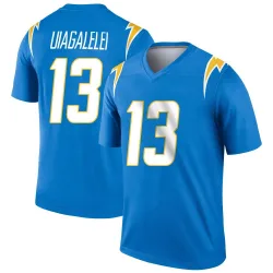 Men's DJ Uiagalelei Los Angeles Chargers No.13 Legend Powder Jersey - Blue