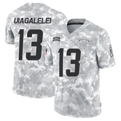 Men's DJ Uiagalelei Los Angeles Chargers No.13 Limited 2024 Salute to Service Jersey - Arctic Camo