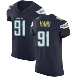 Men's Da'Shawn Hand Los Angeles Chargers No.91 Elite Team Color Vapor Untouchable Jersey - Navy Blue