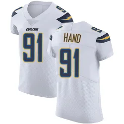 Men's Da'Shawn Hand Los Angeles Chargers No.91 Elite Vapor Untouchable Jersey - White